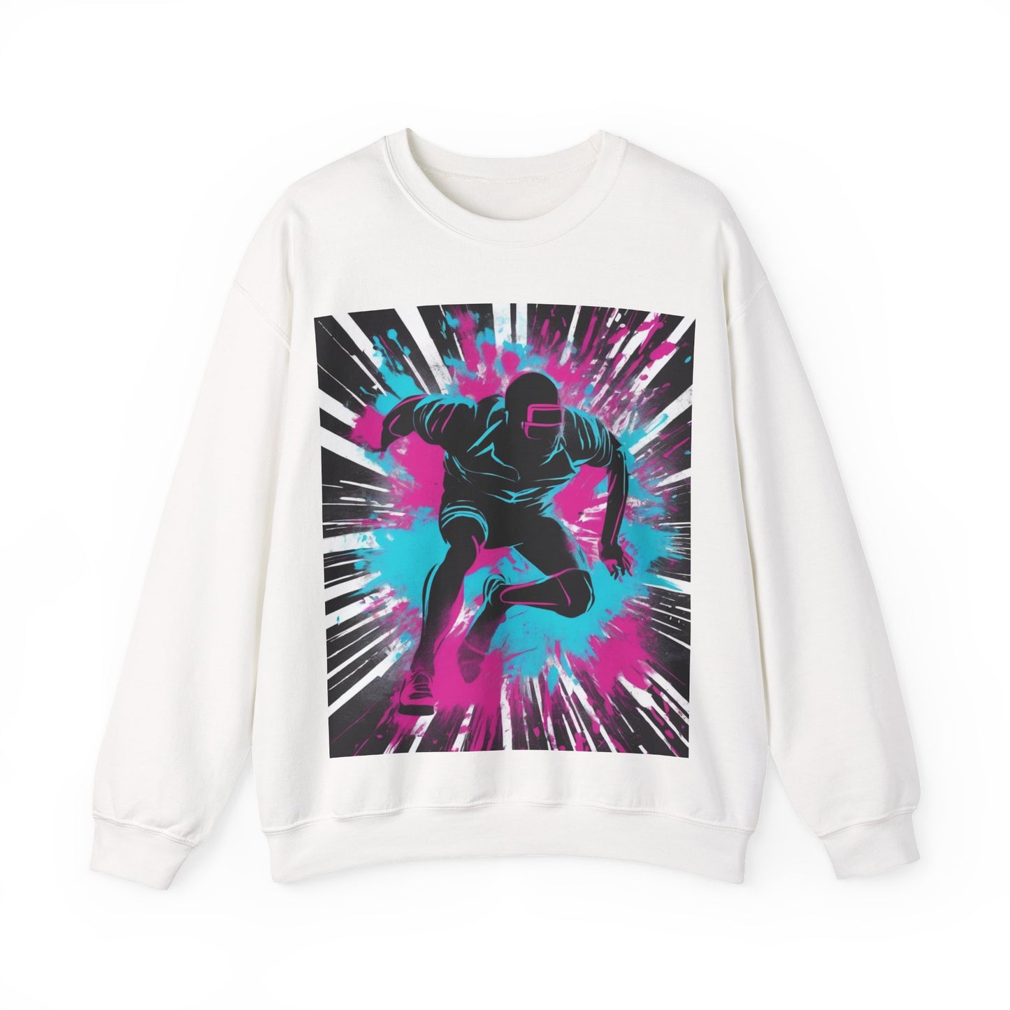 boostlete-recovery-progress-scene-sprinter-chalk-bold-0220 — Unisex Heavy Blend Crewneck Sweatshirt (Gildan)