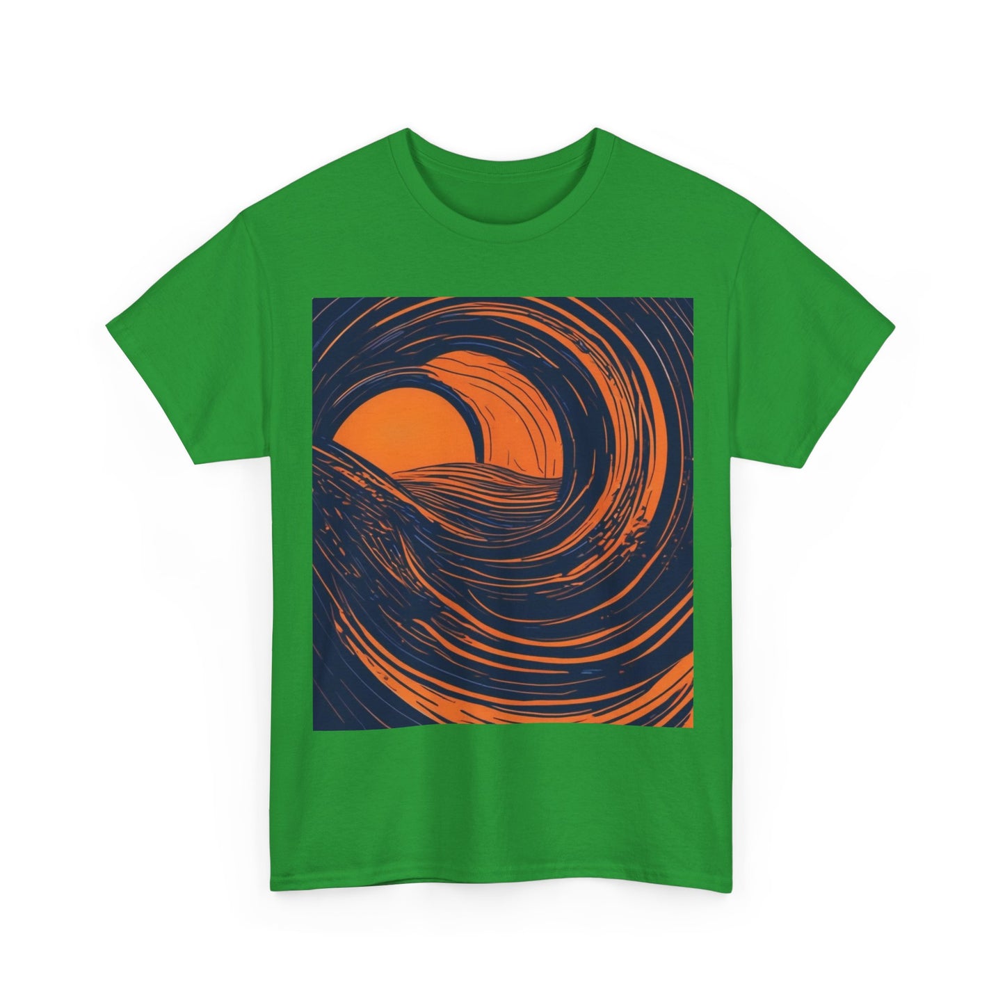 boostlete-rise-grind-icon-sunrise-speed-line-art-0202 — Unisex Heavy Cotton Tee (Gildan 5000)
