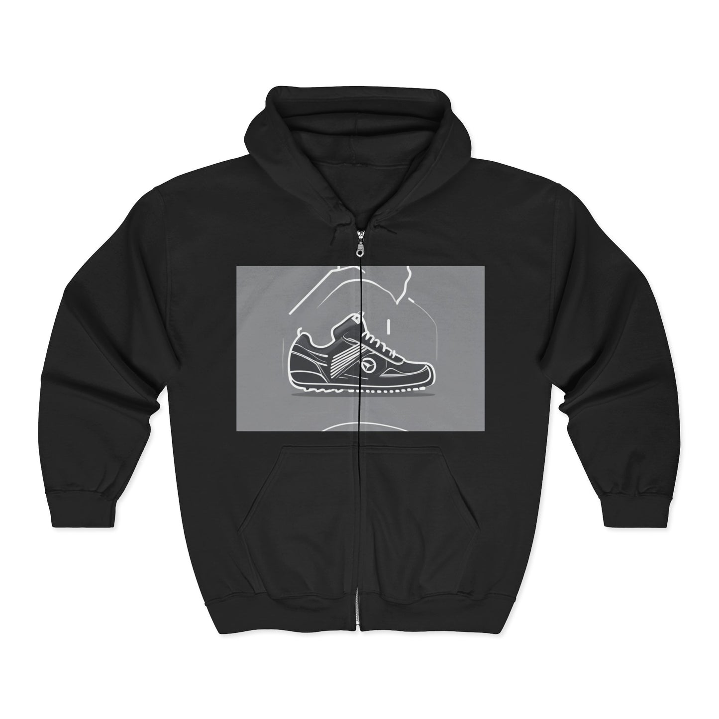 boostlete-boost-mode-icon-sneaker-offset-vector-0166 — Unisex Heavy Blend Full-Zip Hooded Sweatshirt