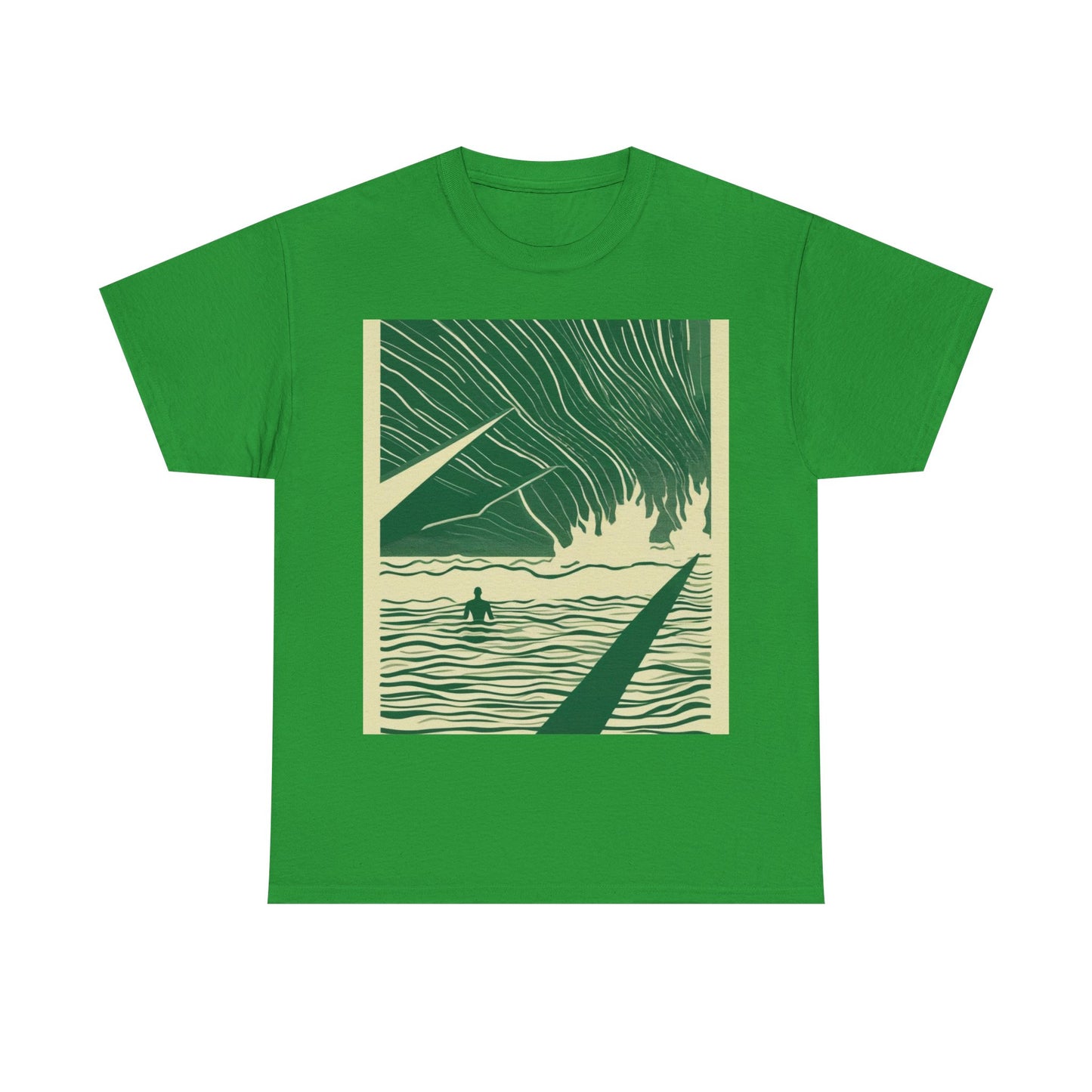 boostlete-mile-by-mile-icon-swimmer-motion-isometric-0078 — Unisex Heavy Cotton Tee (Gildan 5000)