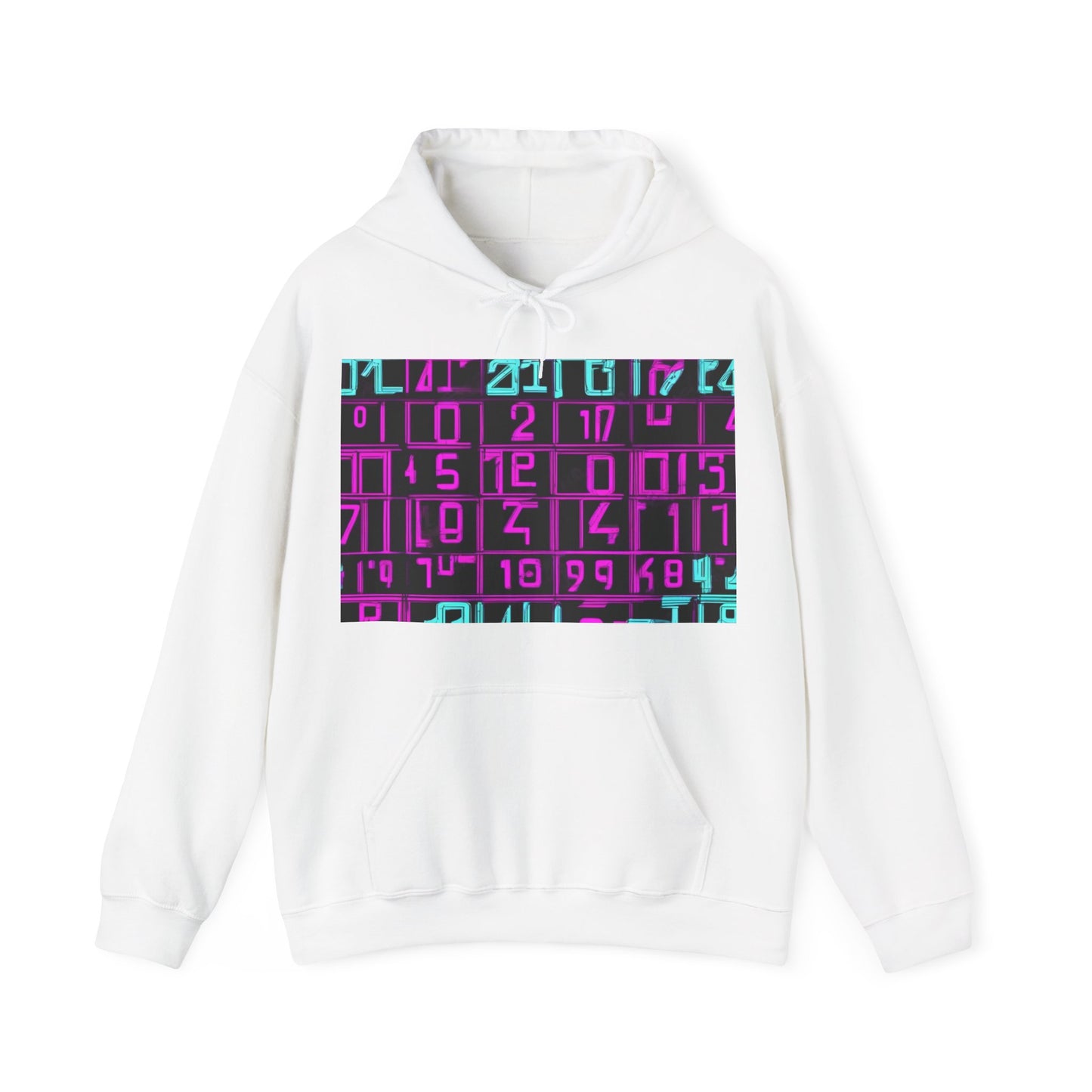 boostlete-iron-intent-pattern-plate-number-retro-0227 — Unisex Heavy Blend Hooded Sweatshirt (Gildan)
