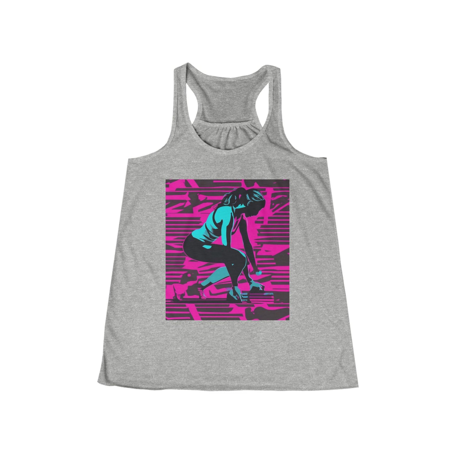 boostlete-headspace-scene-push-up-matte-modern-0260 — Women's Flowy Racerback Tank (B+C 8800)