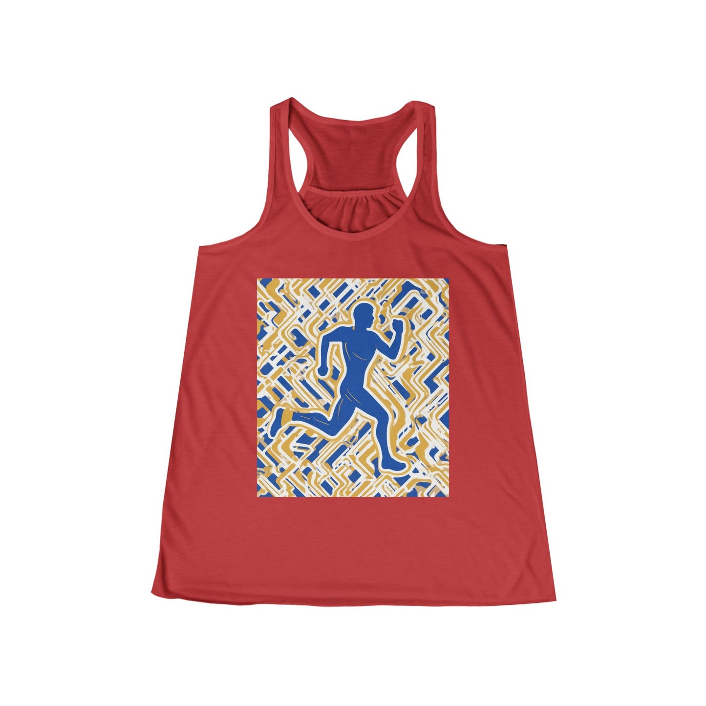 boostlete-pr-season-icon-runner-outline-industrial-0170 — Women's Flowy Racerback Tank (B+C 8800)