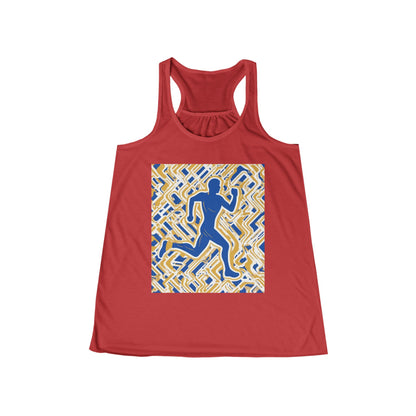 boostlete-pr-season-icon-runner-outline-industrial-0170 — Women's Flowy Racerback Tank (B+C 8800)