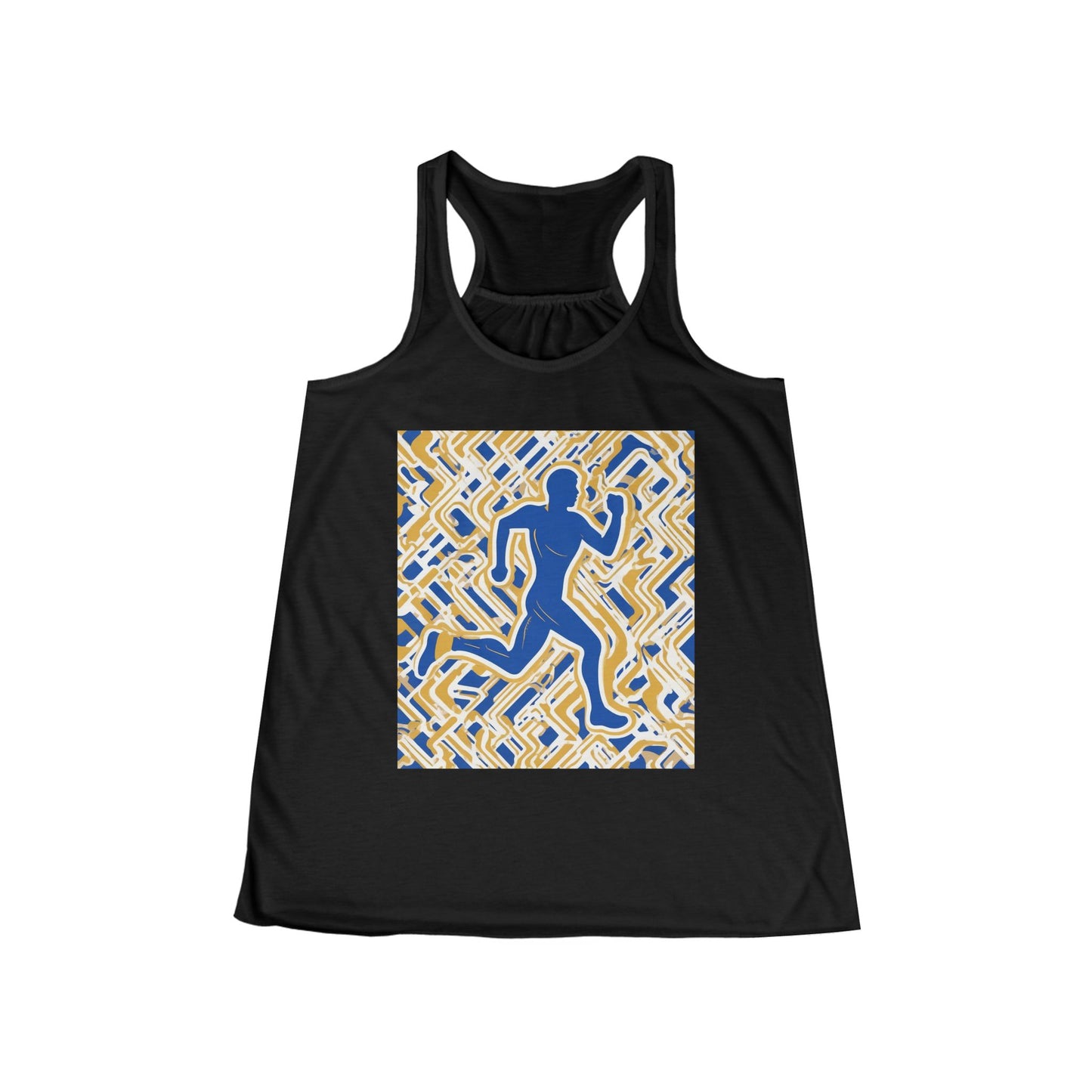 boostlete-pr-season-icon-runner-outline-industrial-0170 — Women's Flowy Racerback Tank (B+C 8800)