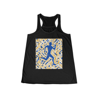 boostlete-pr-season-icon-runner-outline-industrial-0170 — Women's Flowy Racerback Tank (B+C 8800)