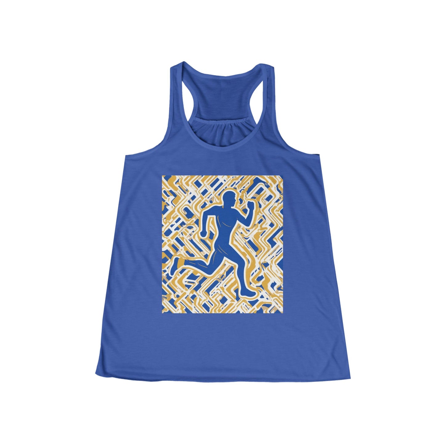 boostlete-pr-season-icon-runner-outline-industrial-0170 — Women's Flowy Racerback Tank (B+C 8800)