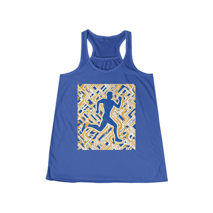 boostlete-pr-season-icon-runner-outline-industrial-0170 — Women's Flowy Racerback Tank (B+C 8800)