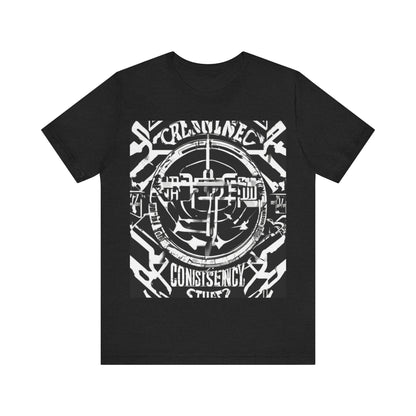 boostlete-am-crew-type-consistency-is-the-flex-centered-industrial-0137 — Unisex Jersey Short Sleeve (B+C 3001)