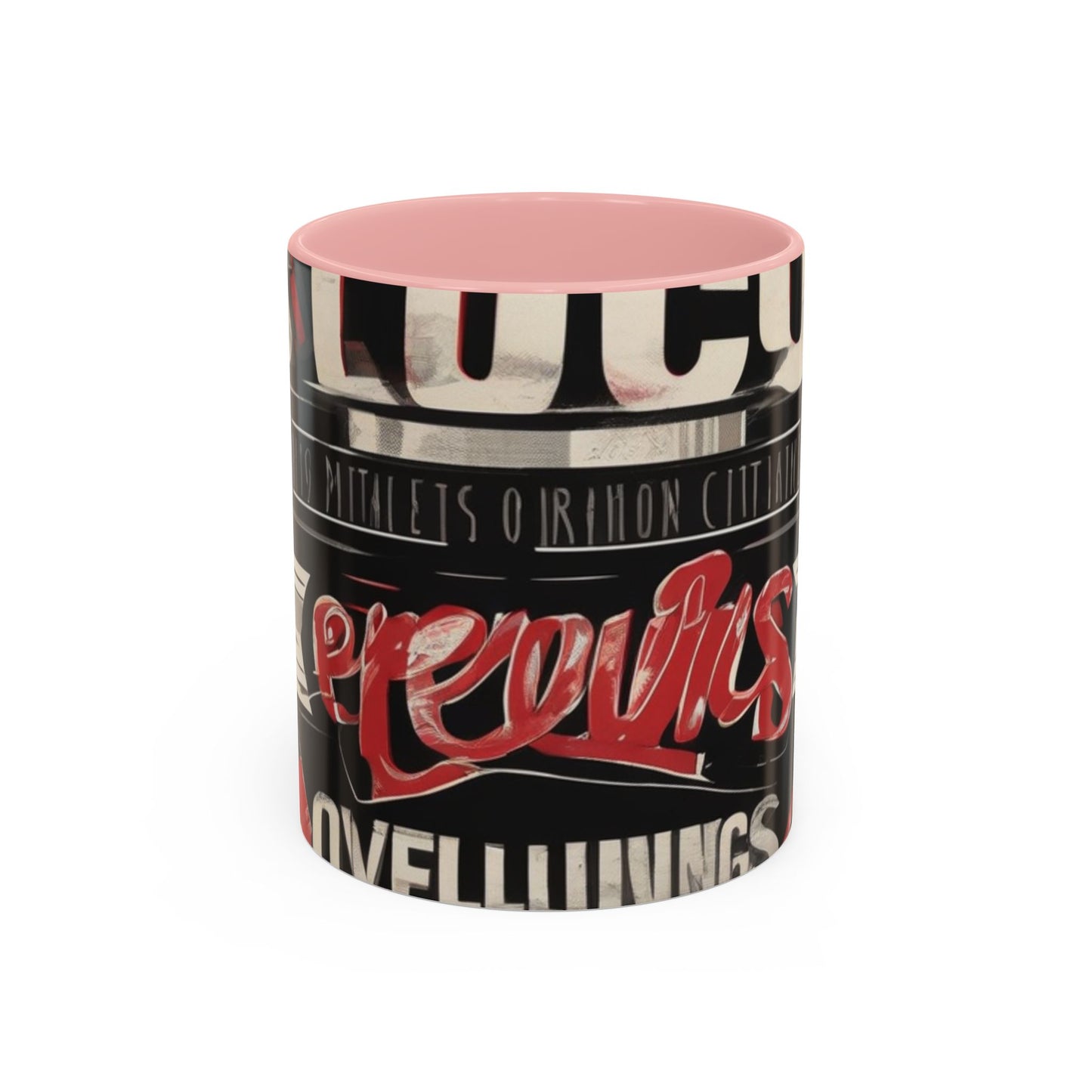 boostlete-mile-by-mile-type-focus-over-feelings-split-retro-0841 — Accent Mug 11/15oz