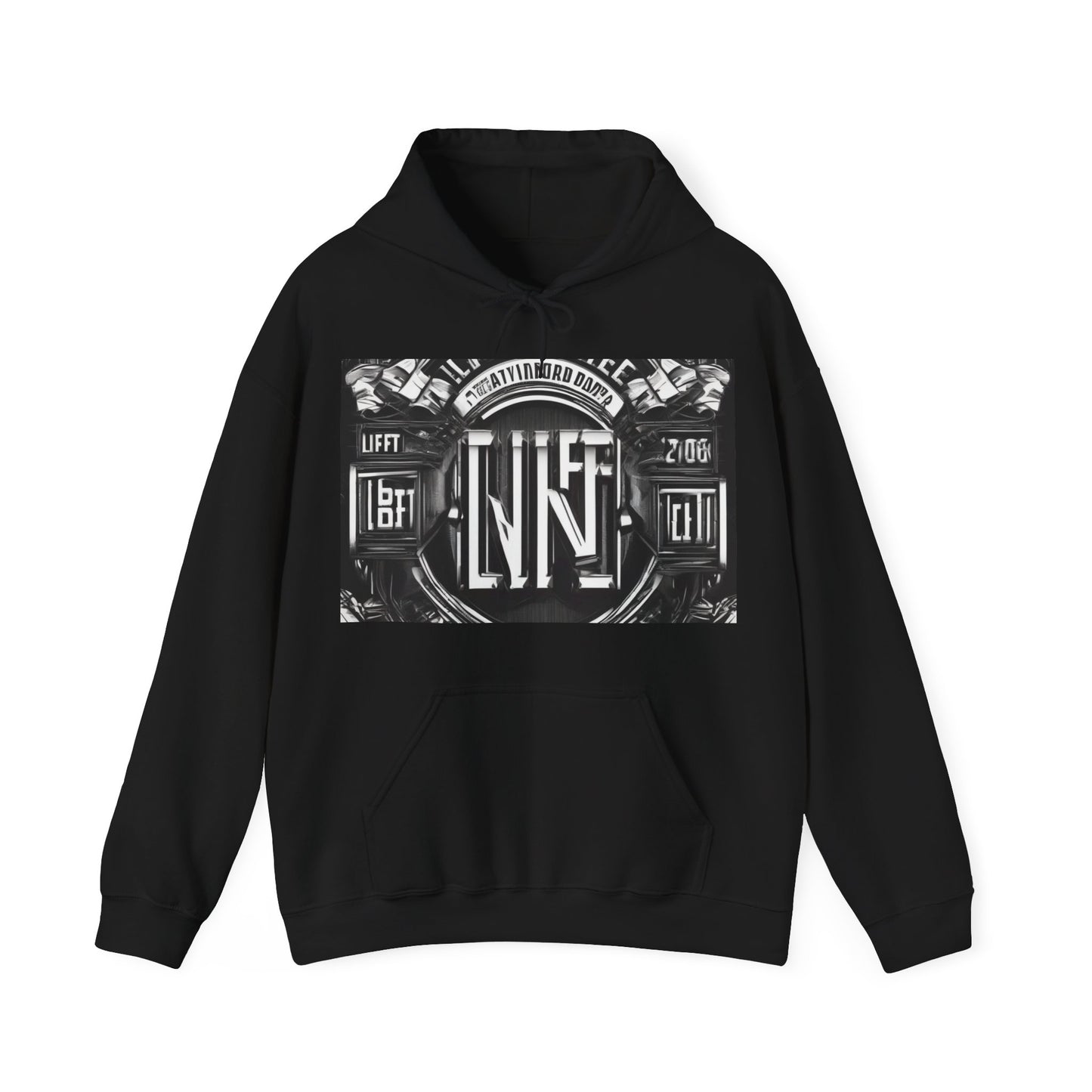 boostlete-am-crew-type-lift-the-standard-banner-engraved-0665 — Unisex Heavy Blend Hoodie (G18500)