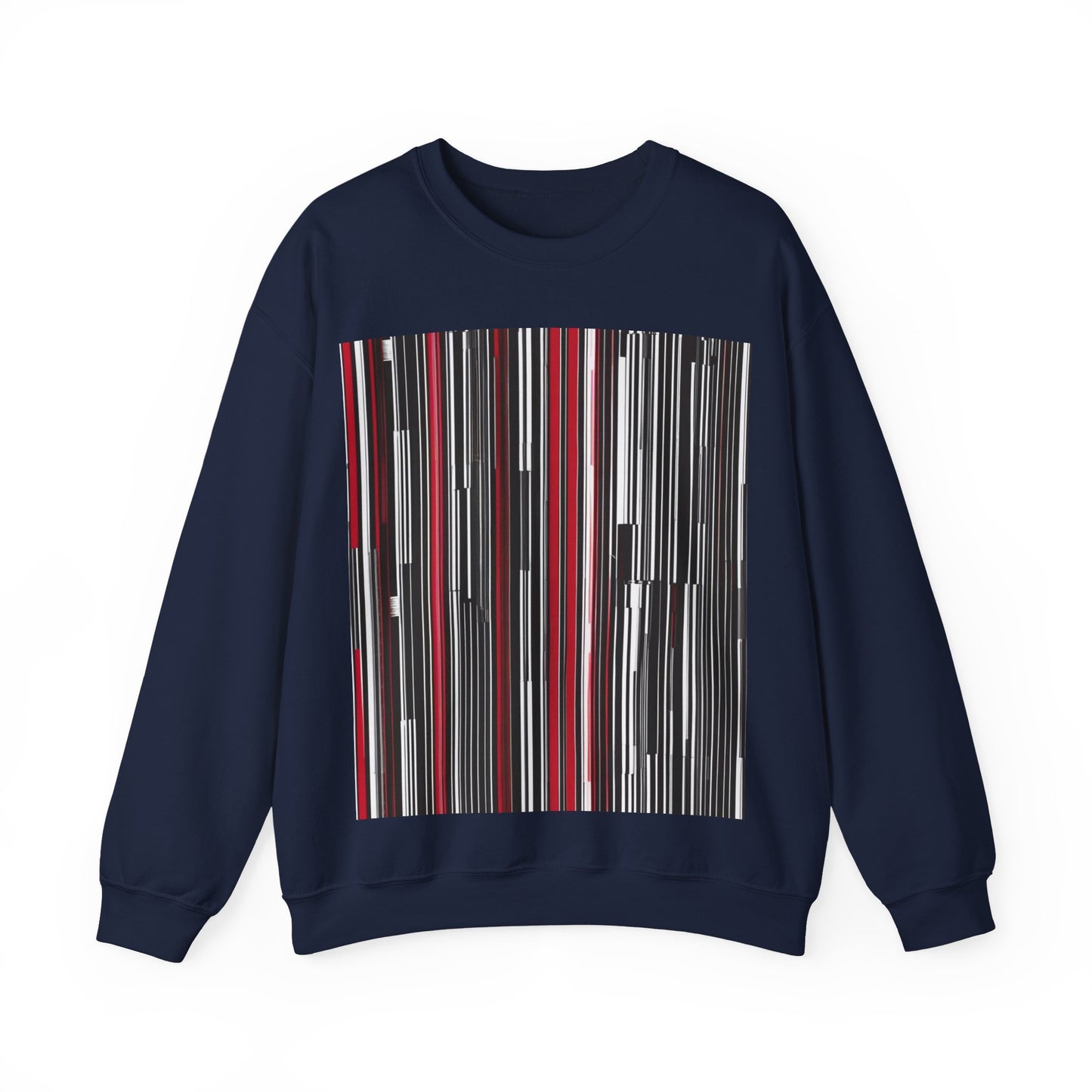 boostlete-am-crew-pattern-barcode-athletic-0911 — Unisex Heavy Blend Crewneck (G18000)