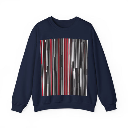 boostlete-am-crew-pattern-barcode-athletic-0911 — Unisex Heavy Blend Crewneck (G18000)