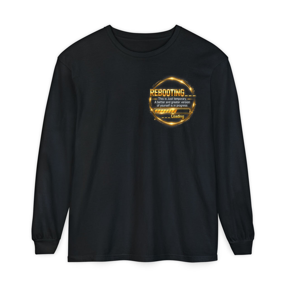 Rebooting Loading Graphic Long Sleeve T-Shirt