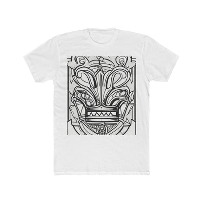 boostlete-boost-mode-icon-crown-offset-line-art-0190 — Unisex Cotton Crew Tee (NL 3600)
