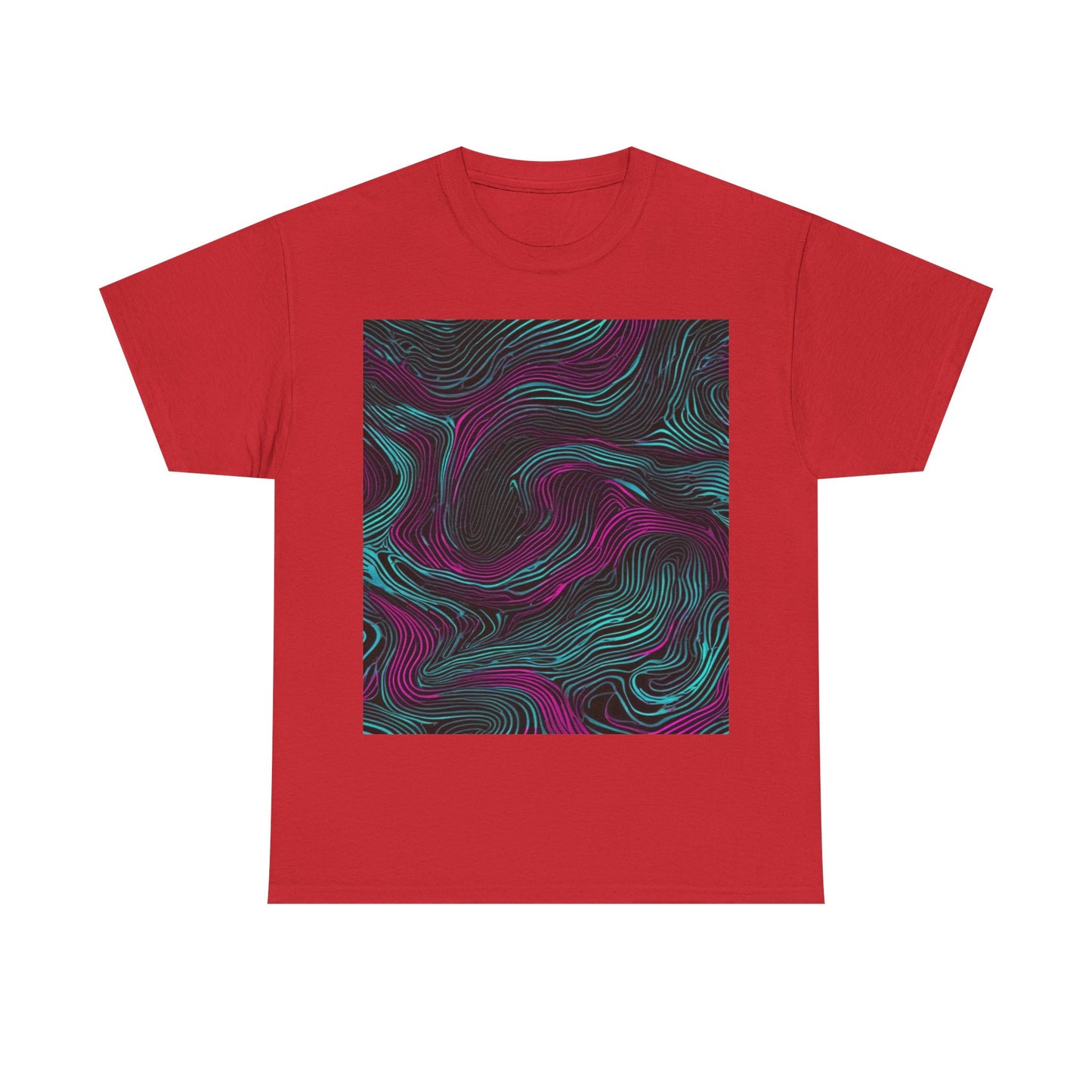 boostlete-am-crew-pattern-topographic-monoline-0075 — Unisex Heavy Cotton Tee (Gildan 5000)