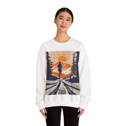 boostlete-iron-intent-scene-trail-glitch-badge-0100 — Unisex Heavy Blend Crewneck Sweatshirt (Gildan)