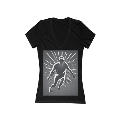 boostlete-iron-intent-scene-sprinter-soft-athletic-0108 — Women's Deep V-Neck Tee (B+C 6035)