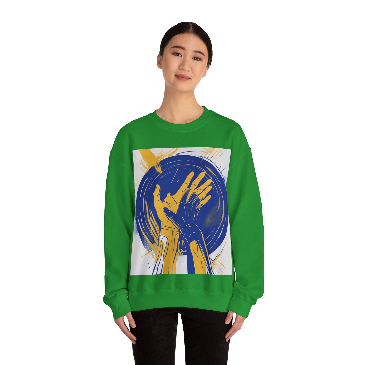 boostlete-am-crew-scene-athlete-neon-vector-0304 — Unisex Heavy Blend Crewneck Sweatshirt (Gildan)