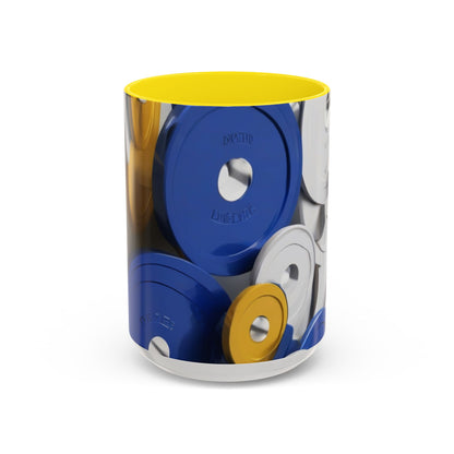 boostlete-field-day-icon-barbell-offset-geometric-0150 — Accent Mug 11oz/15oz