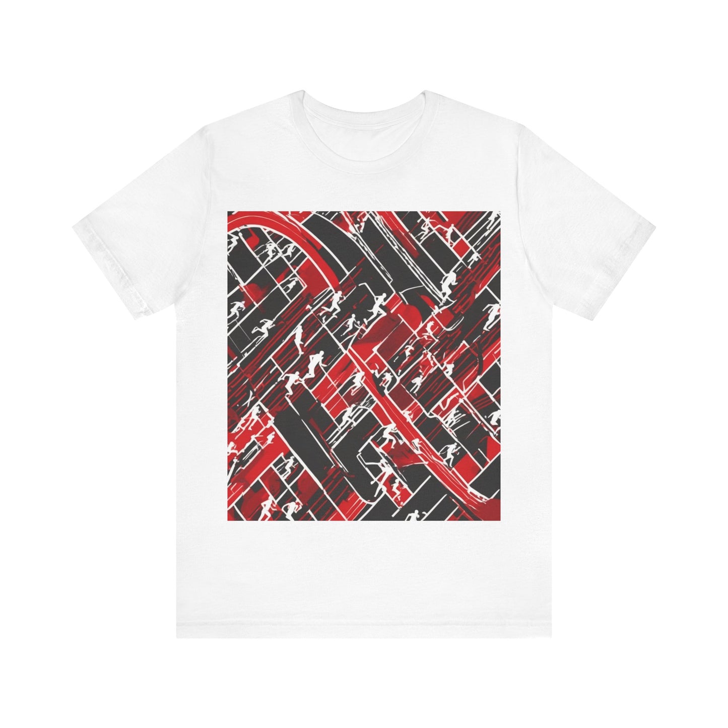 boostlete-pr-season-scene-marathoner-outline-modern-0124 — Unisex Jersey Short Sleeve (B+C 3001)