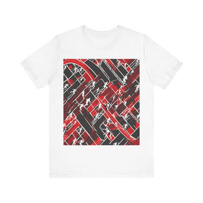 boostlete-pr-season-scene-marathoner-outline-modern-0124 — Unisex Jersey Short Sleeve (B+C 3001)