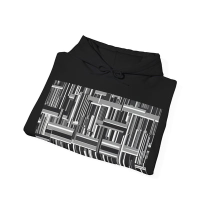 boostlete-recovery-progress-pattern-barcode-isometric-1023 — Unisex Heavy Blend Hoodie (G18500)