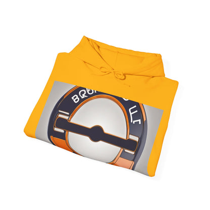 boostlete-quiet-power-icon-barbell-3d-athletic-0038 — Unisex Heavy Blend Hooded Sweatshirt (Gildan)