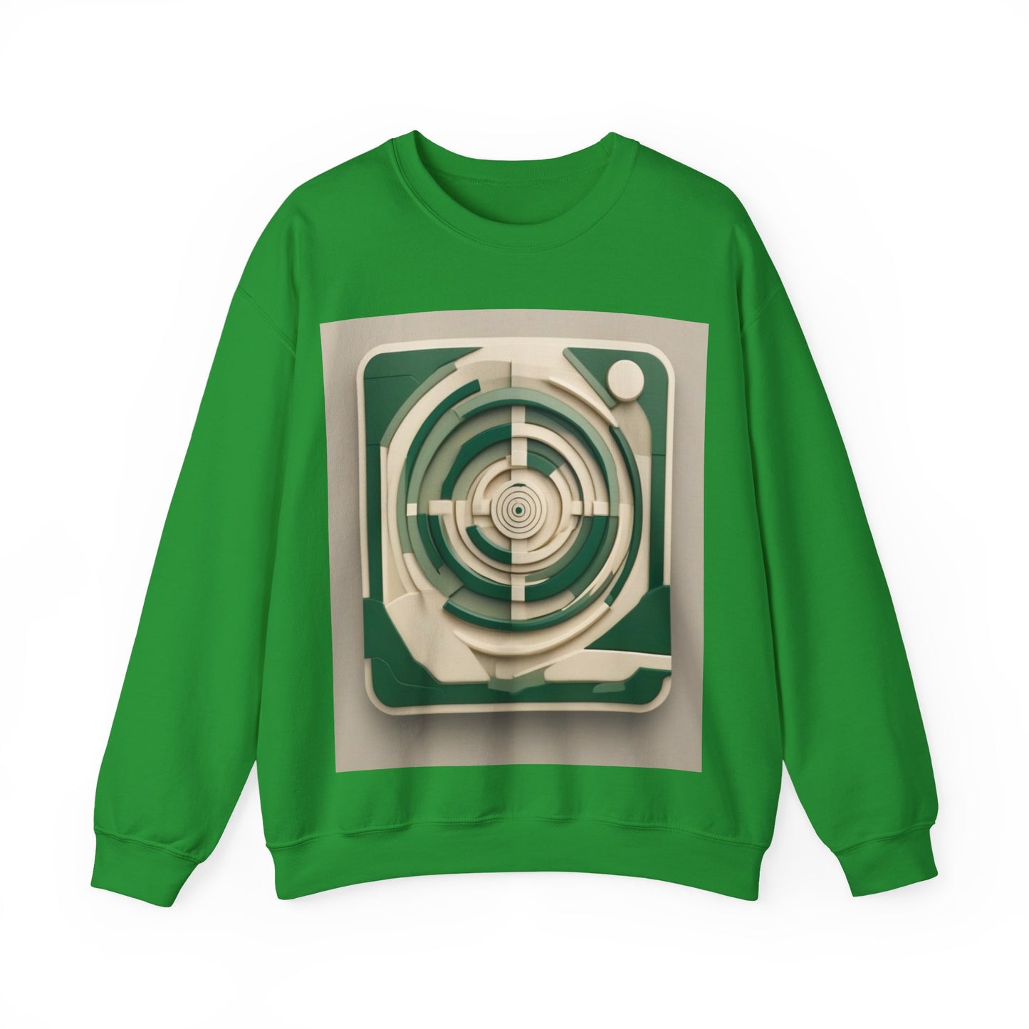 boostlete-mile-by-mile-icon-target-3d-modern-0306 — Unisex Heavy Blend Crewneck (G18000)