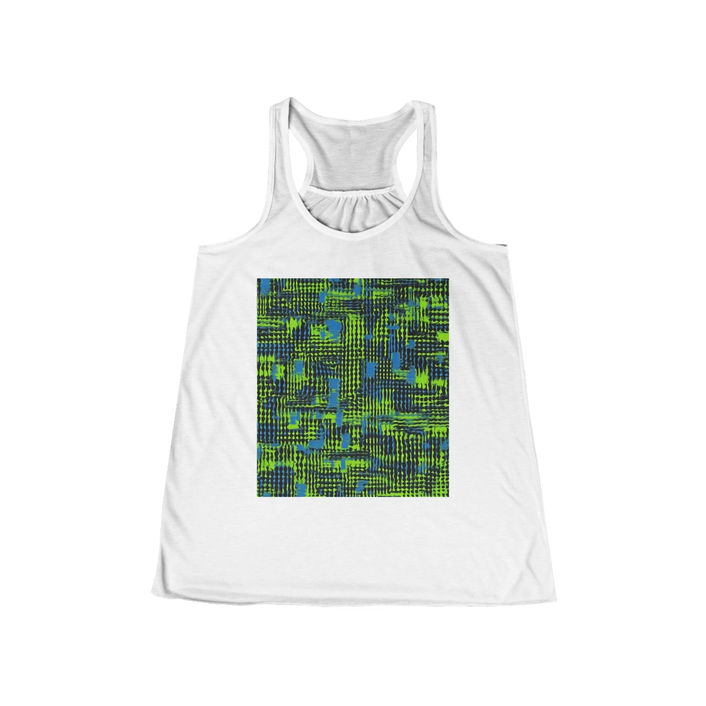 boostlete-pr-season-pattern-audio-industrial-0043 — Women's Flowy Racerback Tank (B+C 8800)
