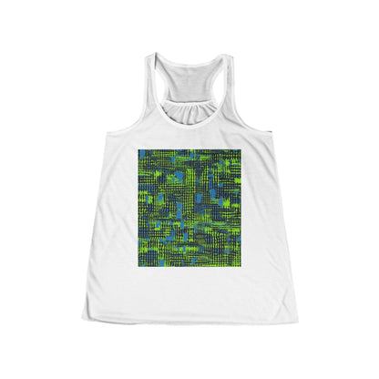 boostlete-pr-season-pattern-audio-industrial-0043 — Women's Flowy Racerback Tank (B+C 8800)