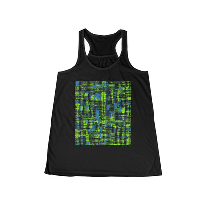 boostlete-pr-season-pattern-audio-industrial-0043 — Women's Flowy Racerback Tank (B+C 8800)