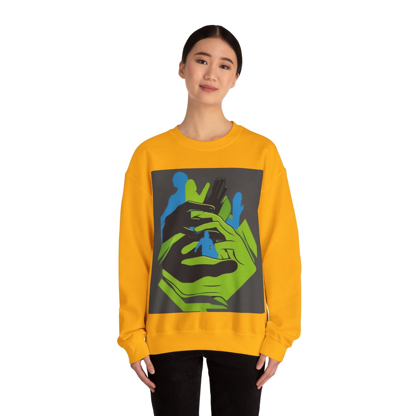 boostlete-mile-by-mile-scene-athlete-offset-modern-0824 — Unisex Heavy Blend Crewneck (G18000)