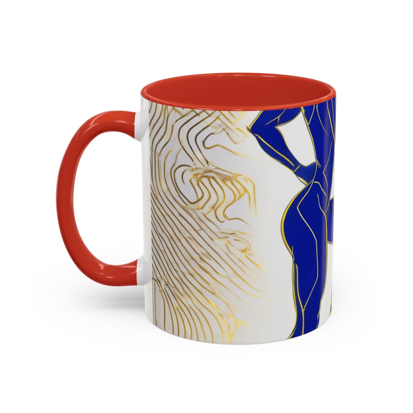 boostlete-iron-intent-scene-lunge-neon-line-art-0392 — Accent Mug 11/15oz