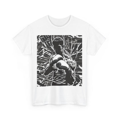 boostlete-boost-mode-scene-boxer-glitch-paper-0084 — Unisex Heavy Cotton Tee (Gildan 5000)