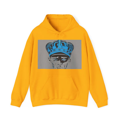boostlete-am-crew-icon-crown-grainy-monoline-0022 — Unisex Heavy Blend Hooded Sweatshirt (Gildan)