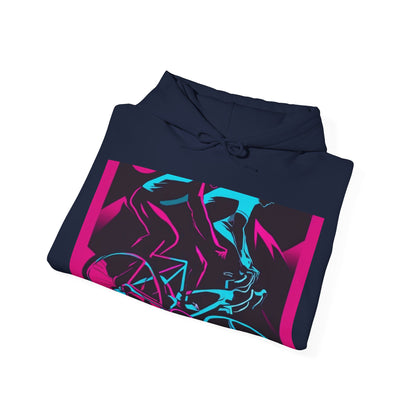 boostlete-rise-grind-scene-cyclist-outline-vector-0868 — Unisex Heavy Blend Hoodie (G18500)