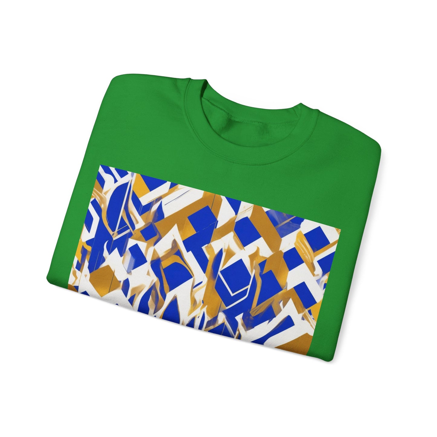 boostlete-field-day-icon-flame-glitch-geometric-0090 — Unisex Heavy Blend Crewneck Sweatshirt (Gildan)