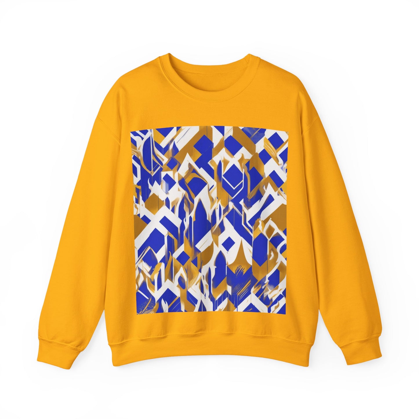 boostlete-field-day-icon-flame-glitch-geometric-0090 — Unisex Heavy Blend Crewneck Sweatshirt (Gildan)