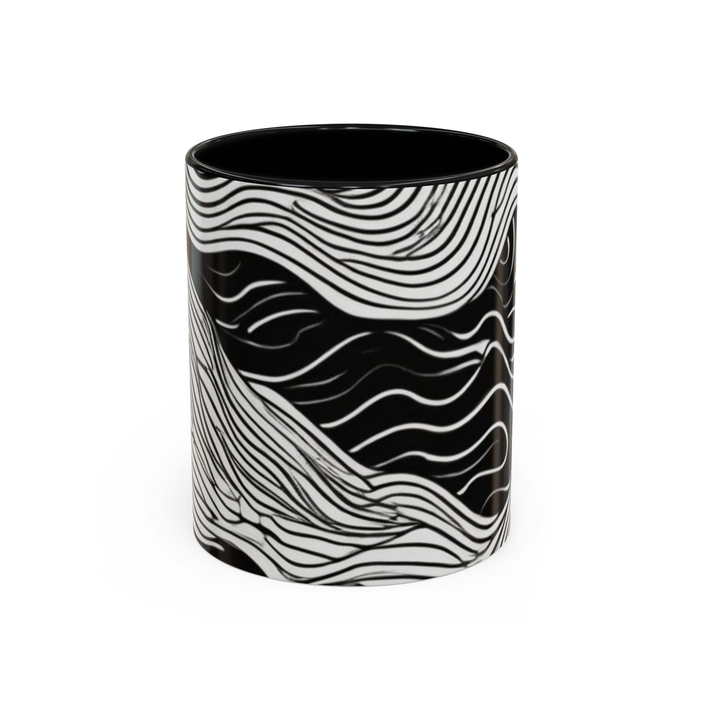 boostlete-field-day-pattern-topographic-line-art-0239 — Accent Mug 11oz/15oz