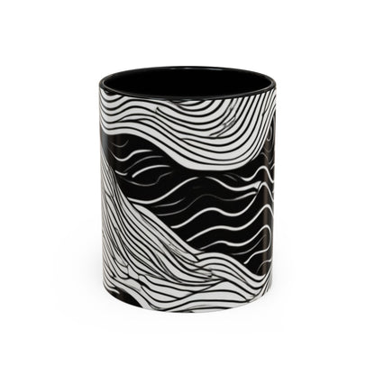 boostlete-field-day-pattern-topographic-line-art-0239 — Accent Mug 11oz/15oz