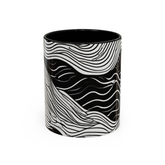 boostlete-field-day-pattern-topographic-line-art-0239 — Accent Mug 11oz/15oz