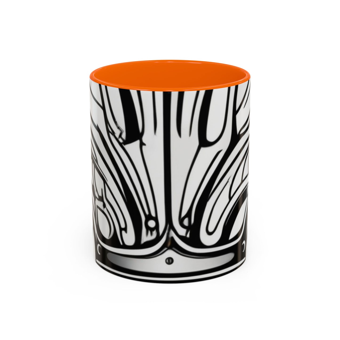 boostlete-boost-mode-icon-crown-offset-line-art-0190 — Accent Mug 11oz/15oz
