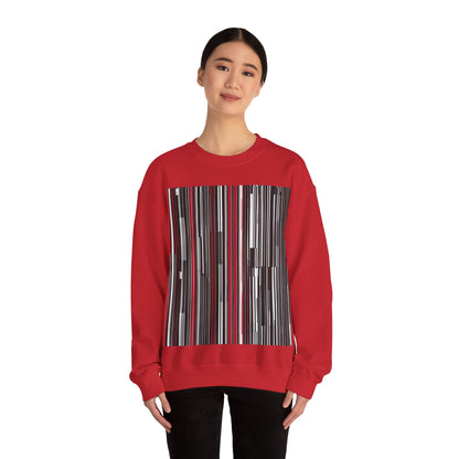boostlete-am-crew-pattern-barcode-athletic-0911 — Unisex Heavy Blend Crewneck (G18000)