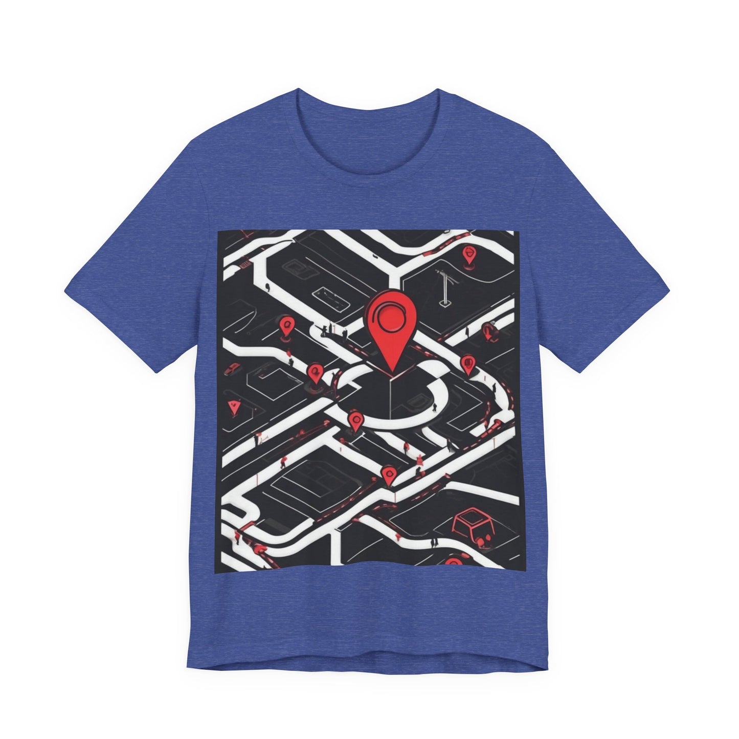 boostlete-am-crew-icon-map-matte-isometric-0094 — Unisex Jersey Short Sleeve (B+C 3001)