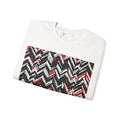 boostlete-am-crew-pattern-chevron-geometric-0659 — Unisex Heavy Blend Crewneck (G18000)