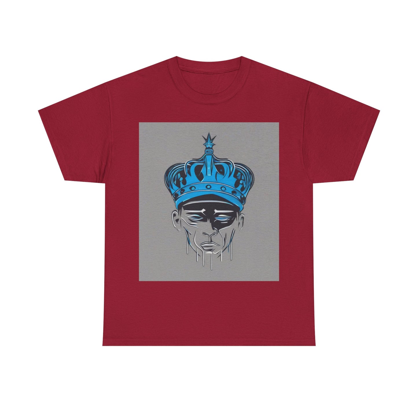 boostlete-am-crew-icon-crown-grainy-monoline-0022 — Unisex Heavy Cotton Tee (Gildan 5000)