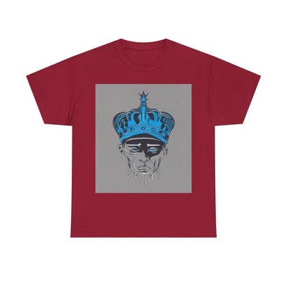 boostlete-am-crew-icon-crown-grainy-monoline-0022 — Unisex Heavy Cotton Tee (Gildan 5000)