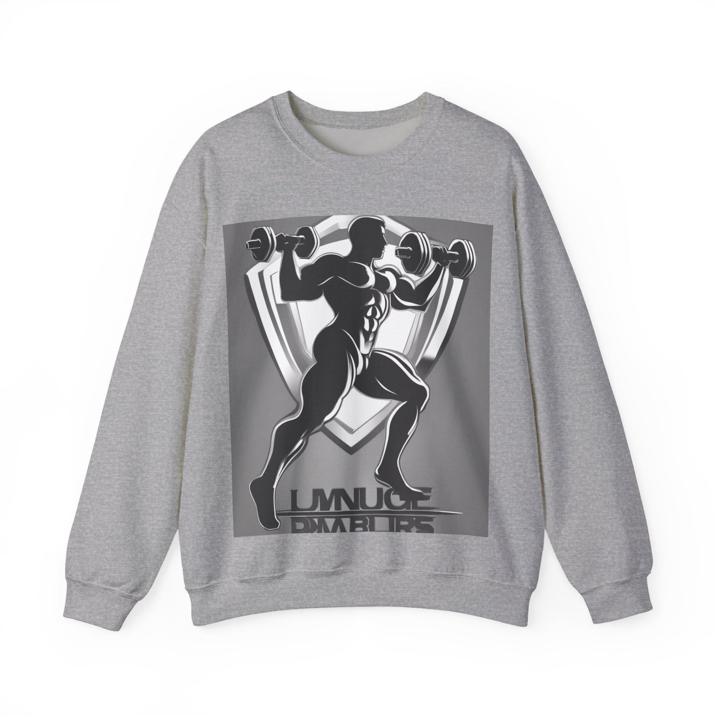 boostlete-mile-by-mile-scene-lunge-3d-athletic-0020 — Unisex Heavy Blend Crewneck Sweatshirt (Gildan)