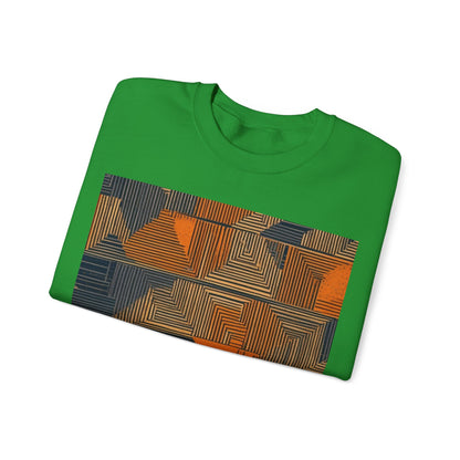 boostlete-field-day-pattern-stair-steps-geometric-0055 — Unisex Heavy Blend Crewneck Sweatshirt (Gildan)